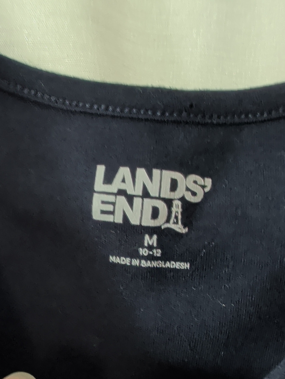Lands' End Navy Blue Tank Top With Built In Bra - Picture 2 of 4
